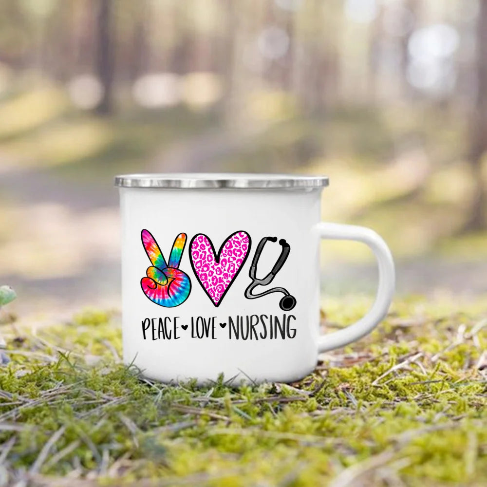 Nurse Life Enamel Camp Mug for nurses and healthcare workers product view 3