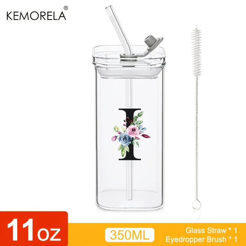 Initial Glass Tumbler with Lid & Straw for nurses and healthcare workers product view 9