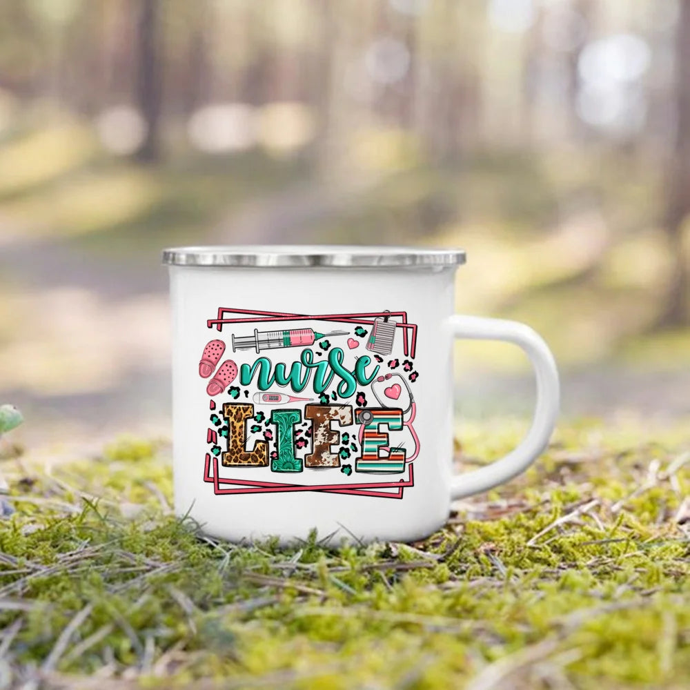 Nurse Life Enamel Camp Mug for nurses and healthcare workers product view 20