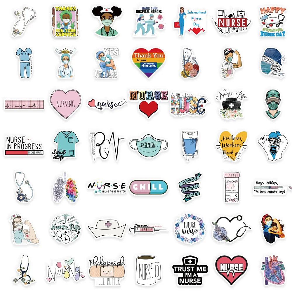 Nurse Life Sticker Pack (50-Piece) for nurses and healthcare workers product view 4