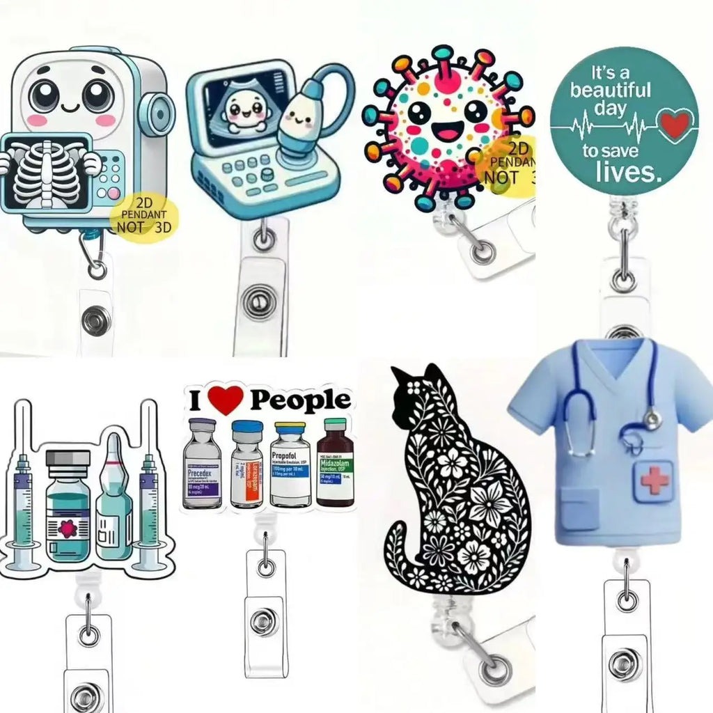 Designer Badge Reel for nurses and healthcare workers