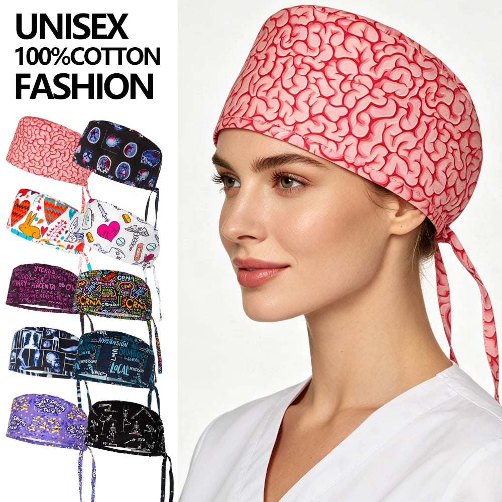 Neuro Collection Brain Anatomy Scrub Cap for nurses and healthcare workers