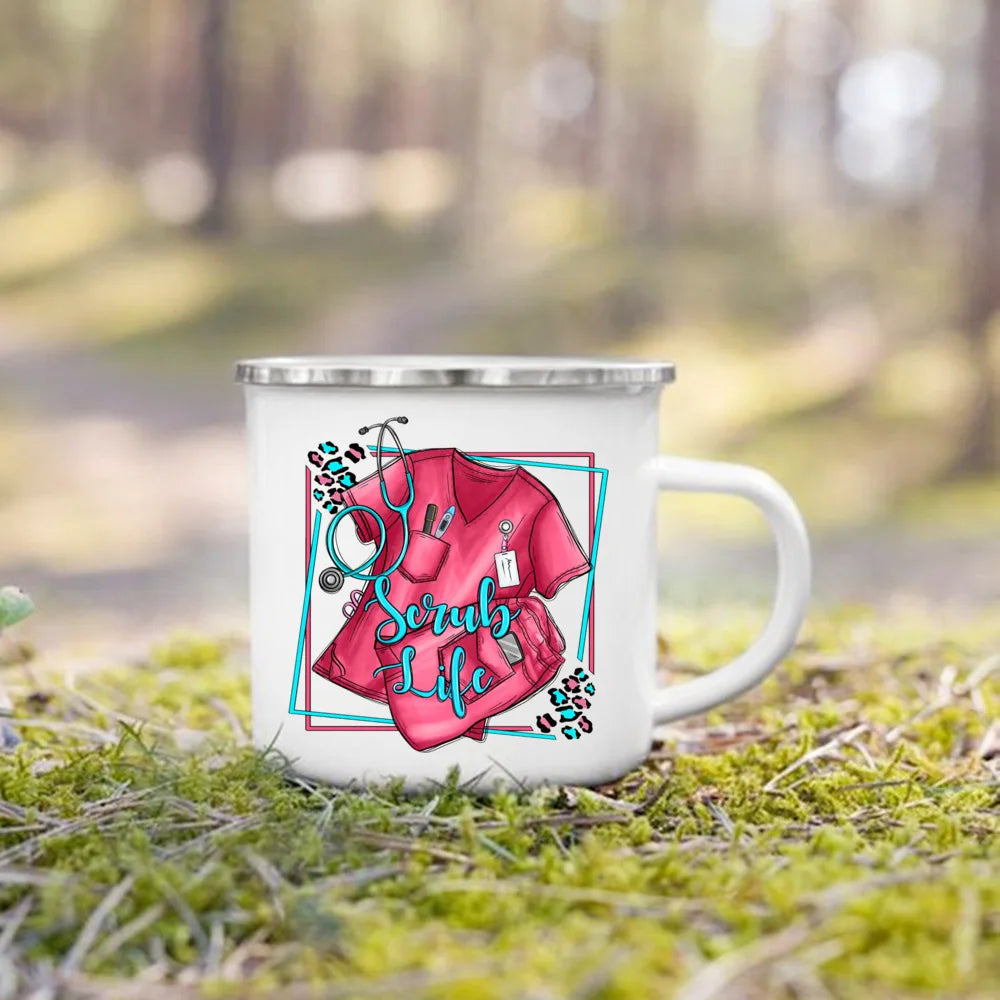 Nurse Life Enamel Camp Mug for nurses and healthcare workers product view 14