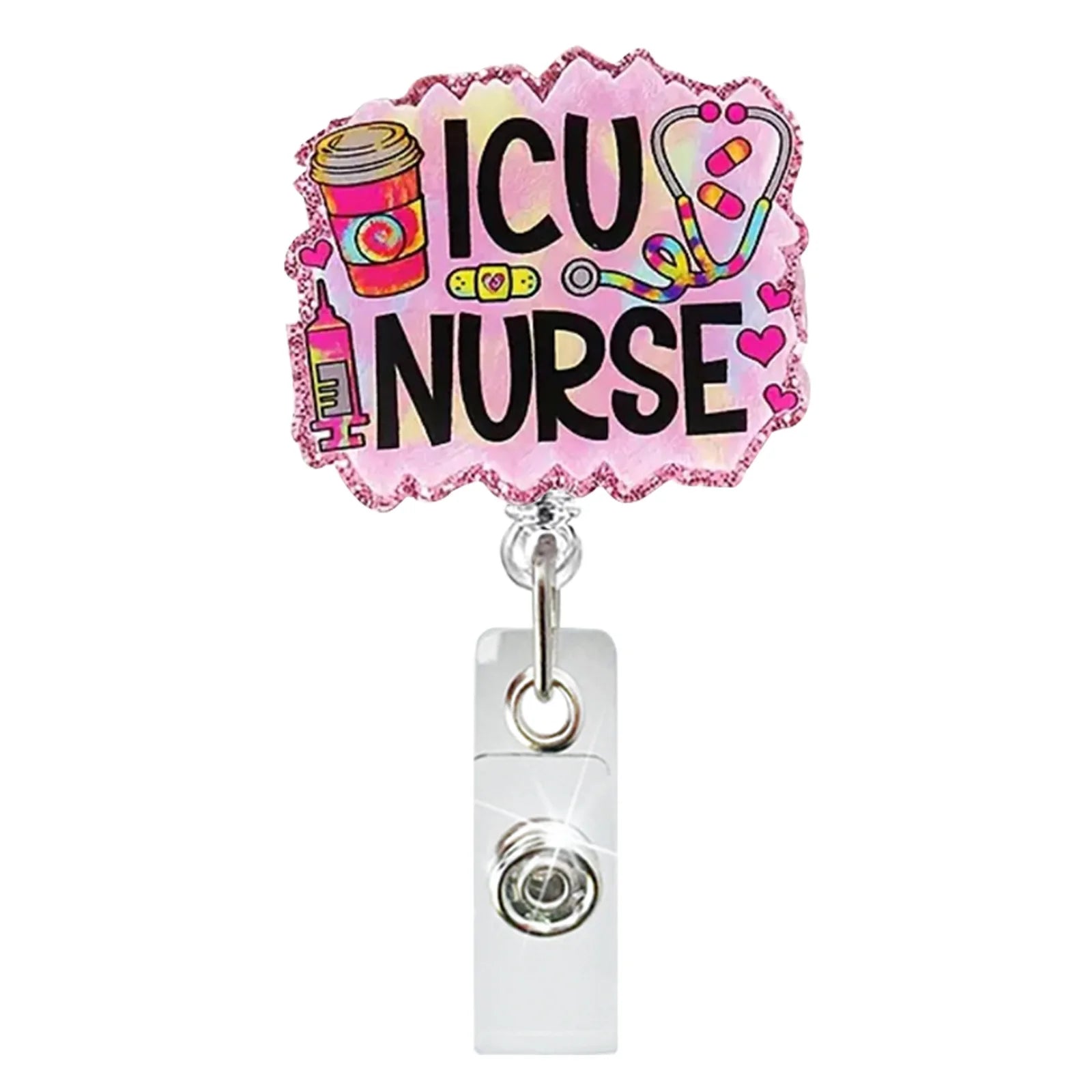 Glitter Badge Reel for nurses and healthcare workers product view 20
