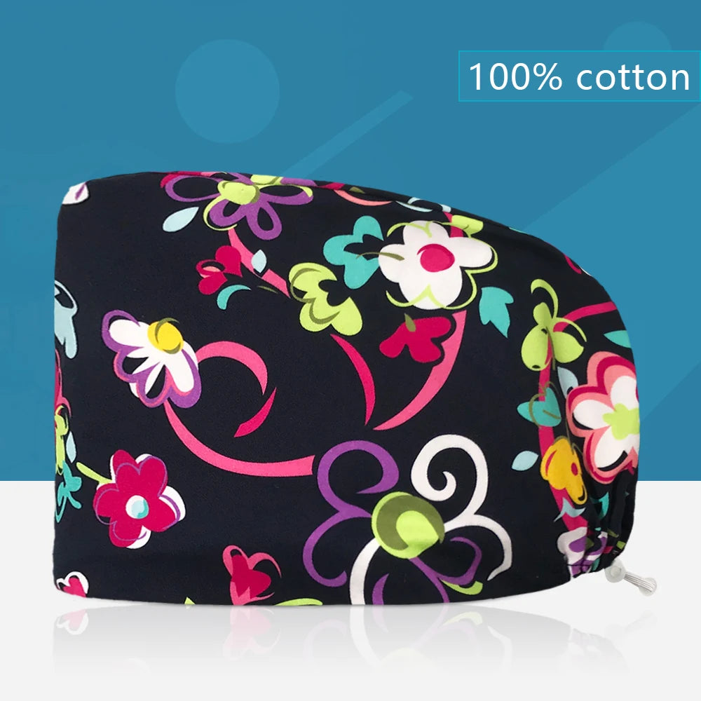 Printed Scrub Cap for nurses and healthcare workers product view 22