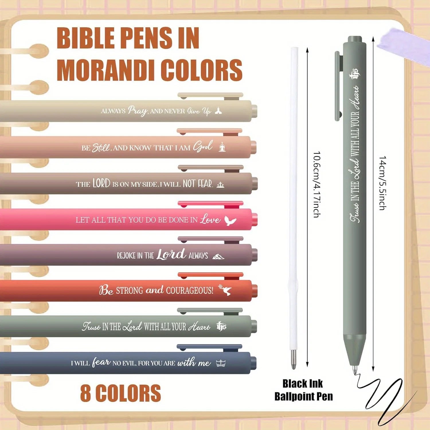 Nurse Faith & Inspiration Pen Set for nurses and healthcare workers product view 2