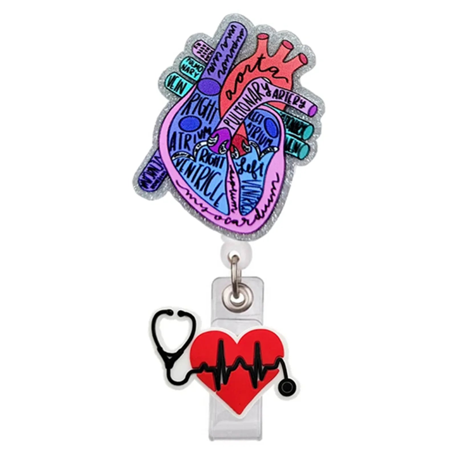 Glitter Badge Reel for nurses and healthcare workers product view 29