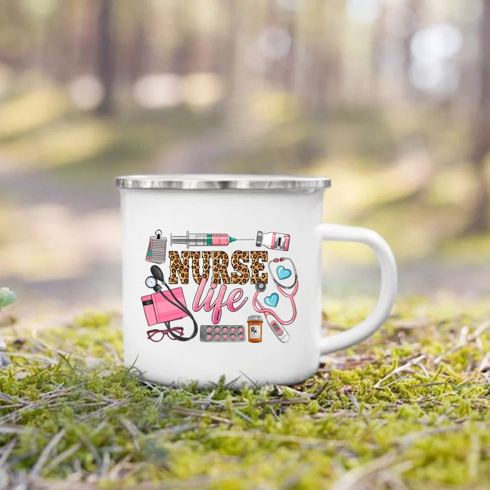 Nurse Life Enamel Camp Mug for nurses and healthcare workers product view 24