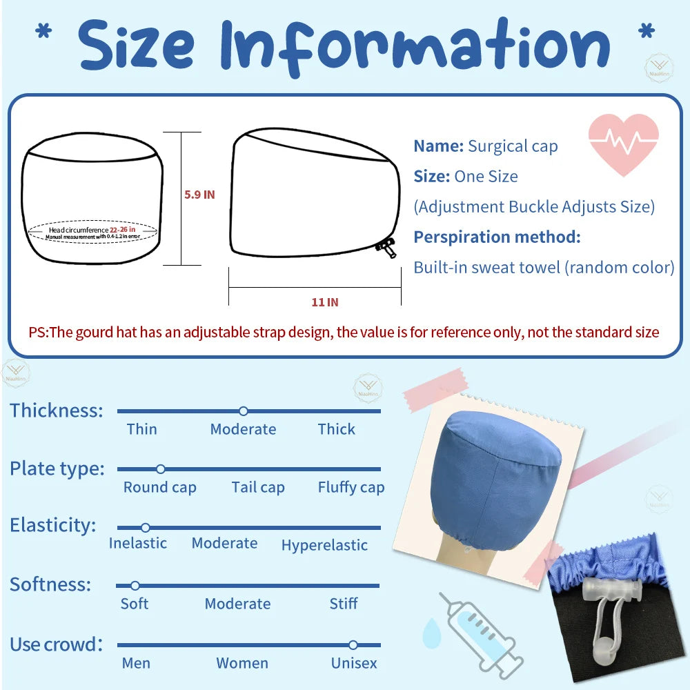 Printed Scrub Cap for nurses and healthcare workers product view 3