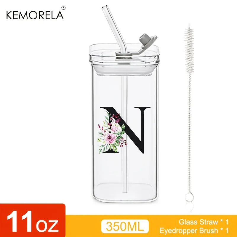 Initial Glass Tumbler with Lid & Straw for nurses and healthcare workers product view 19