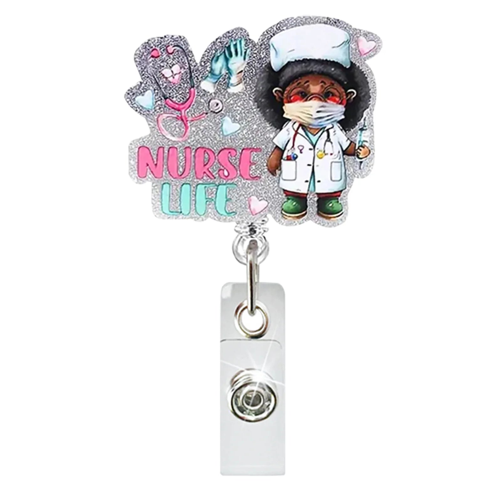 Glitter Badge Reel for nurses and healthcare workers product view 21
