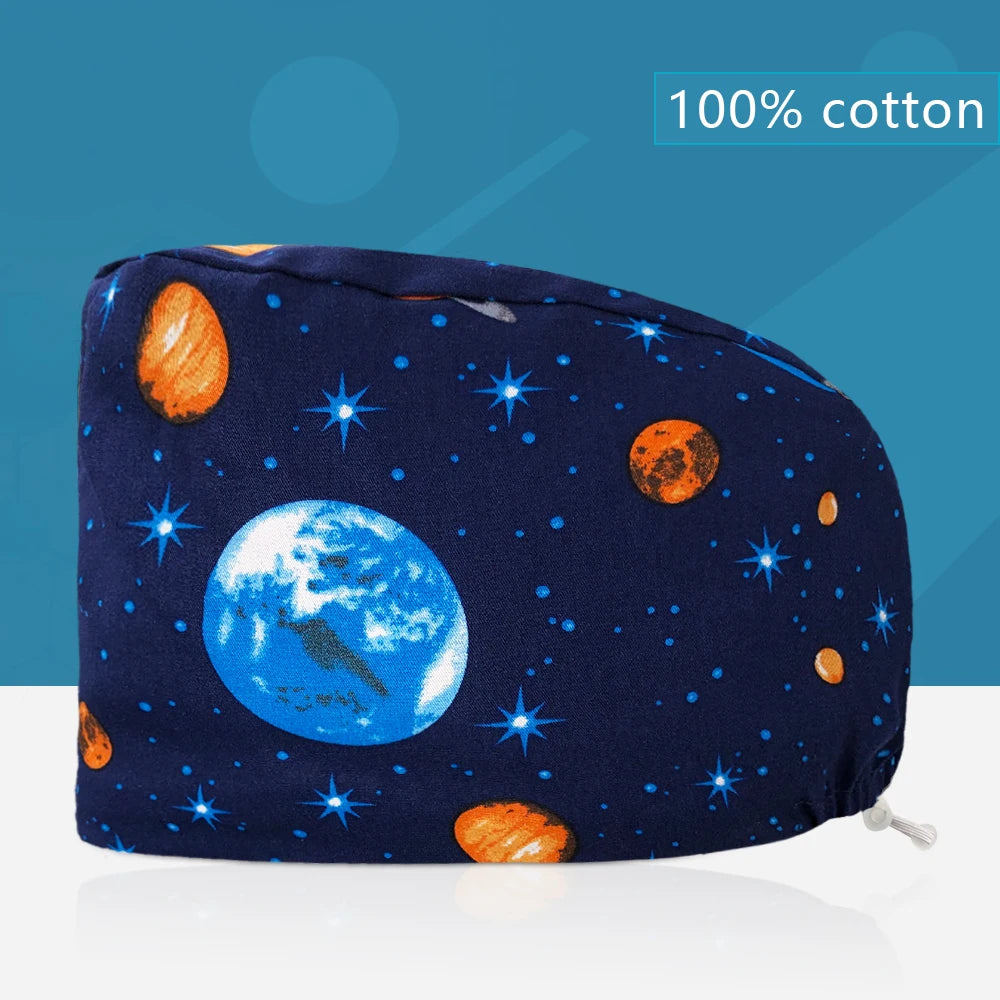 Printed Scrub Cap for nurses and healthcare workers product view 18