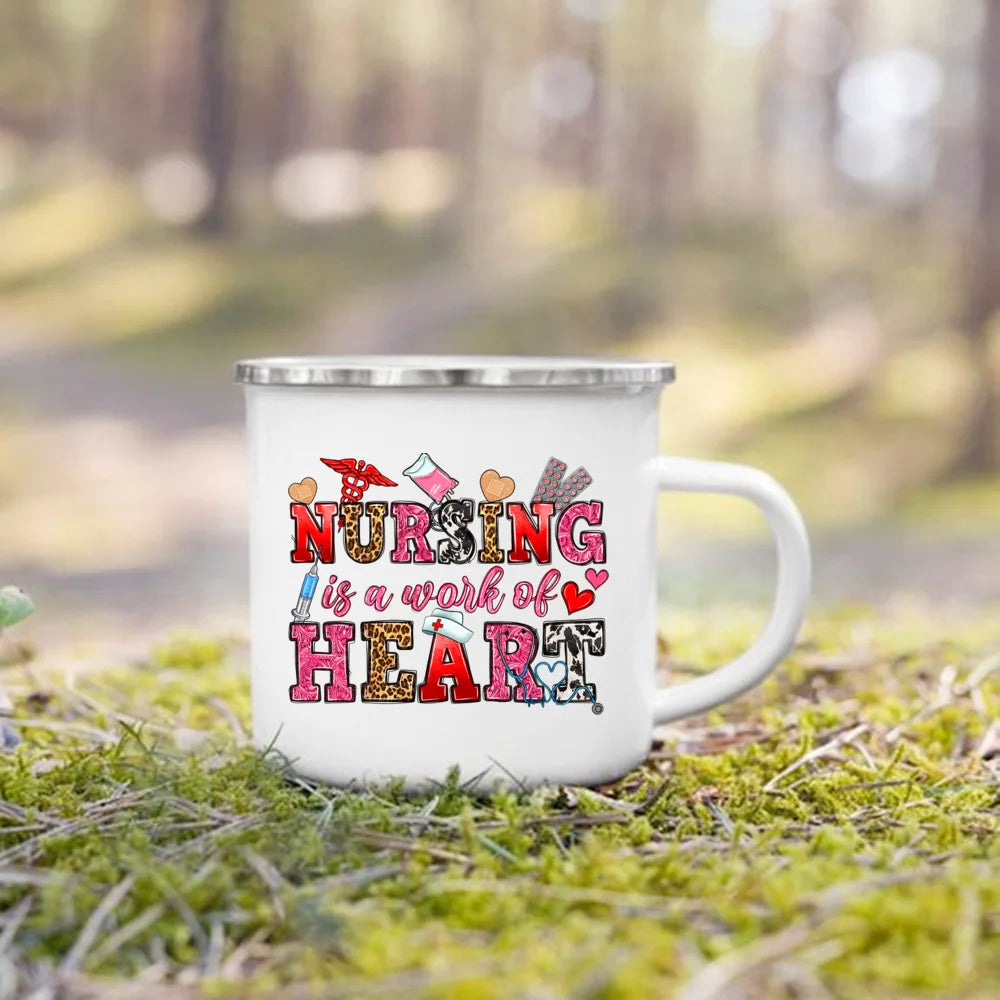 Nurse Life Enamel Camp Mug for nurses and healthcare workers product view 18
