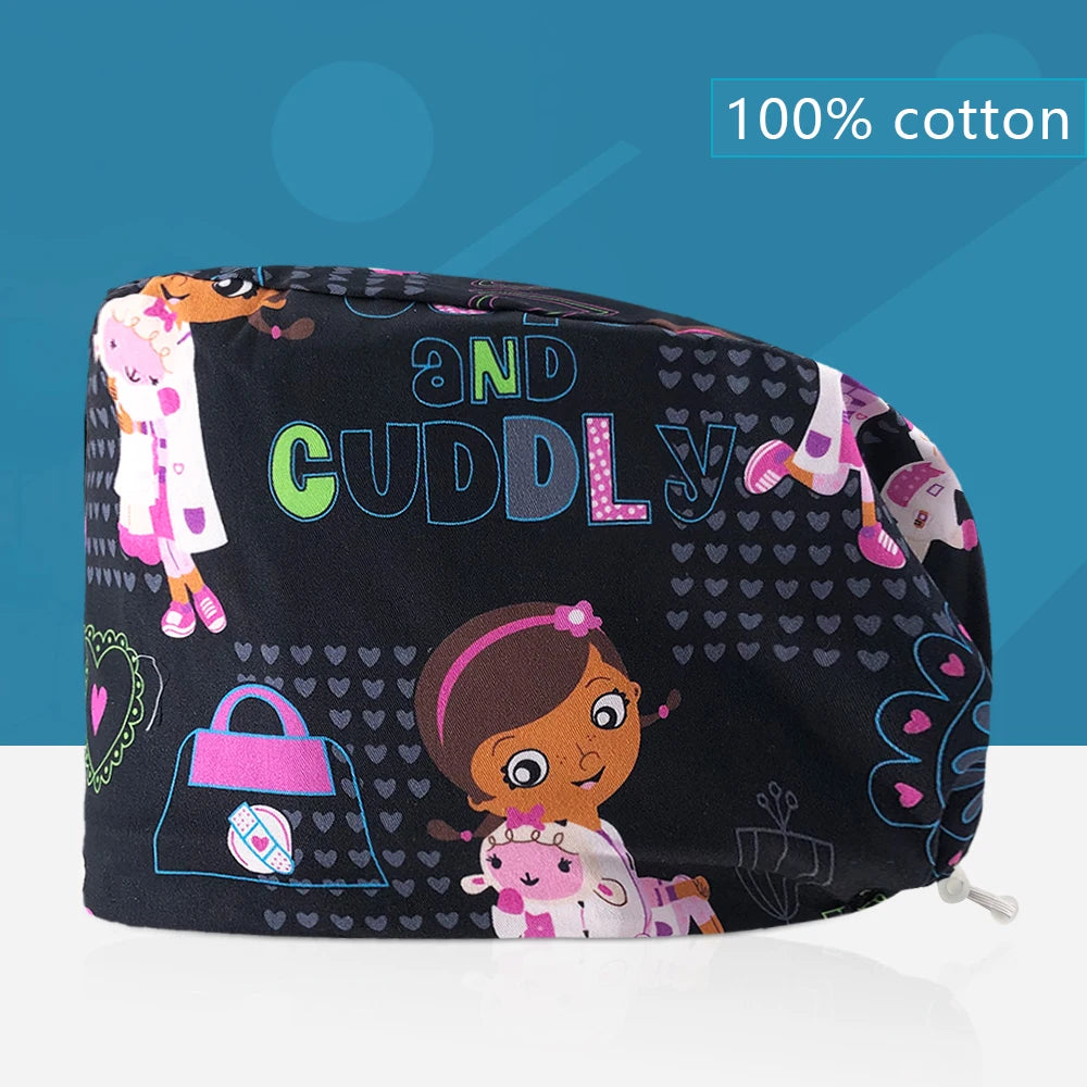 Printed Scrub Cap for nurses and healthcare workers product view 17