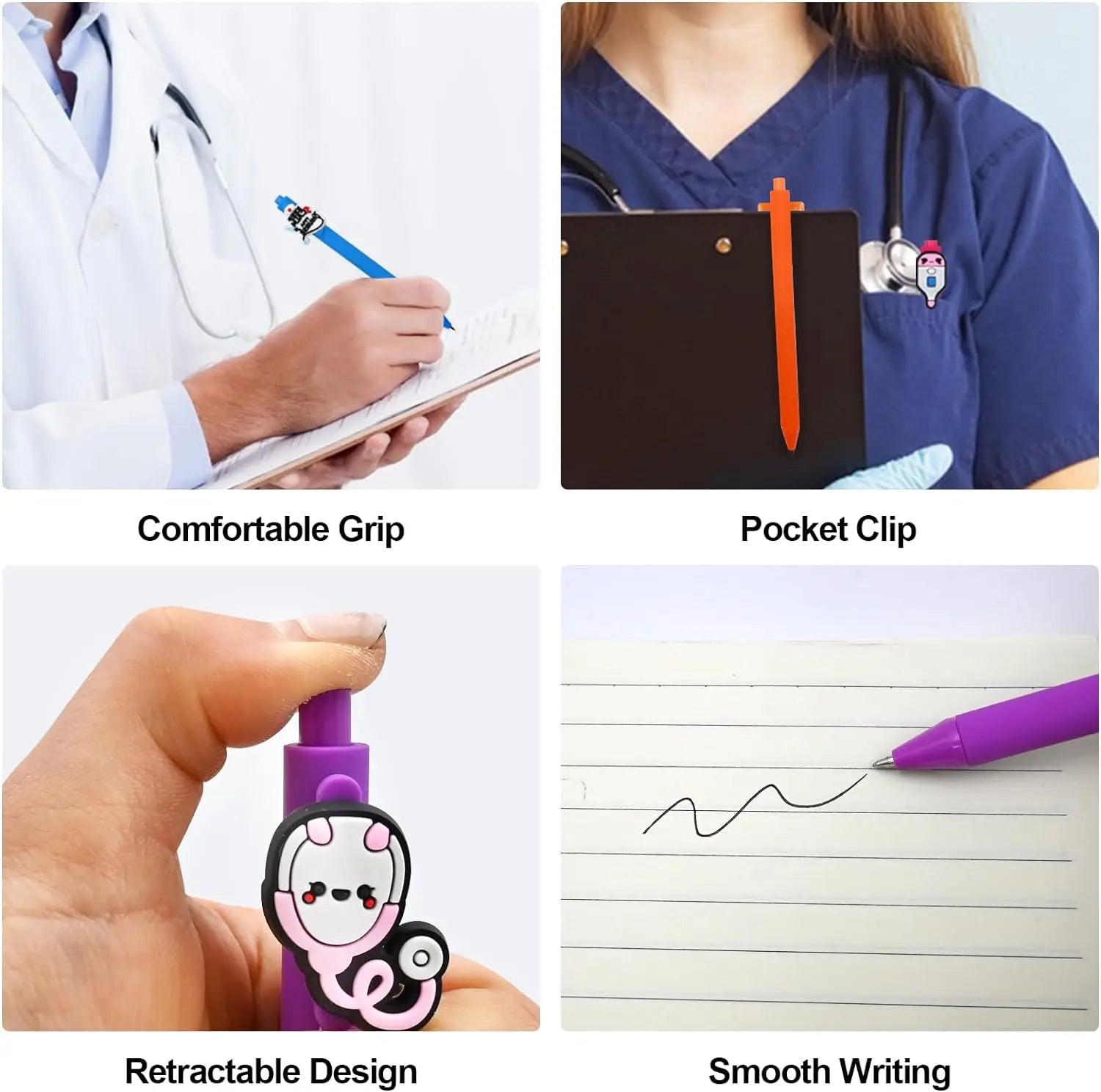 Medical Icon Nurse Pen Set (12-Pack) for nurses and healthcare workers product view 3