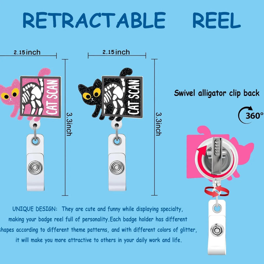 Glitter Badge Reel for nurses and healthcare workers product view 3