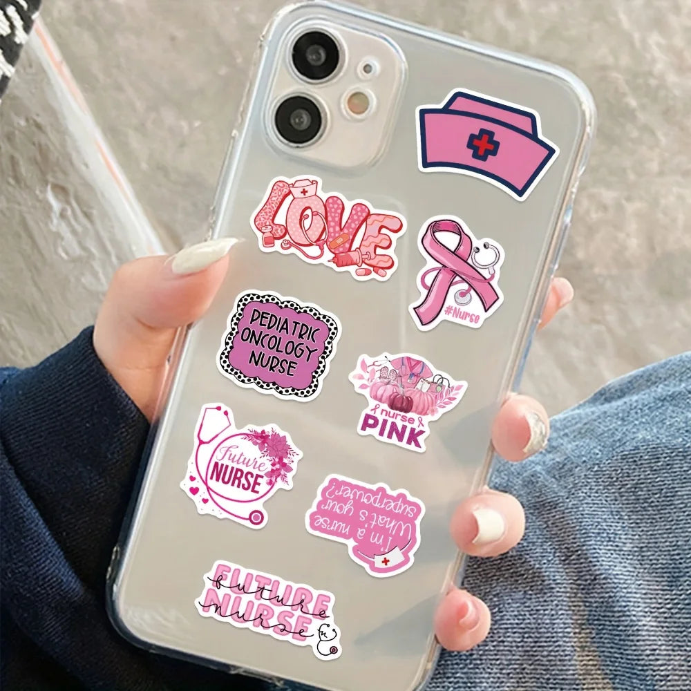 Pink Nurse Life Sticker Pack (50 PCS) for nurses and healthcare workers product view 5