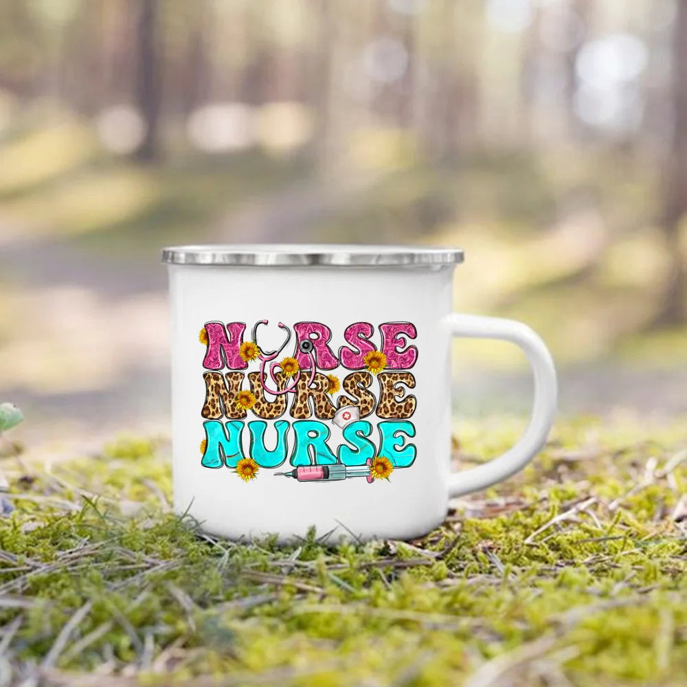 Nurse Life Enamel Camp Mug for nurses and healthcare workers product view 21
