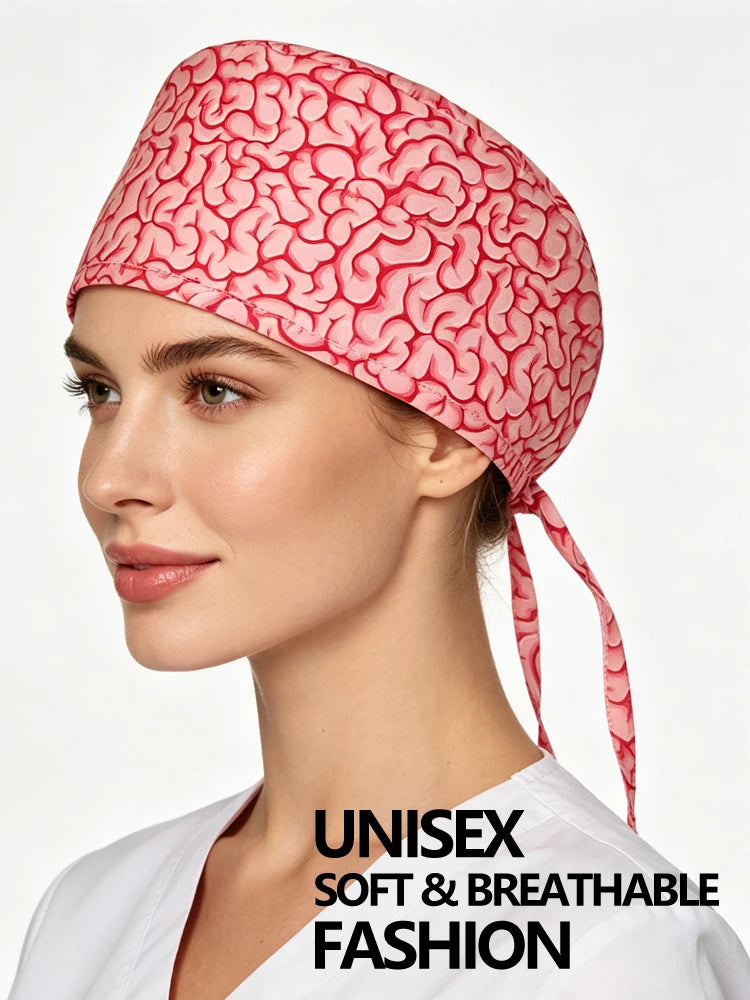 Neuro Collection Brain Anatomy Scrub Cap for nurses and healthcare workers product view 2